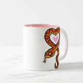 I Love My Snake (customize species name) Two-Tone Coffee Mug (Front Right)