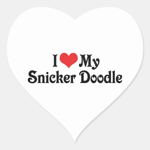 I Love My Snicker Doodle Heart Sticker