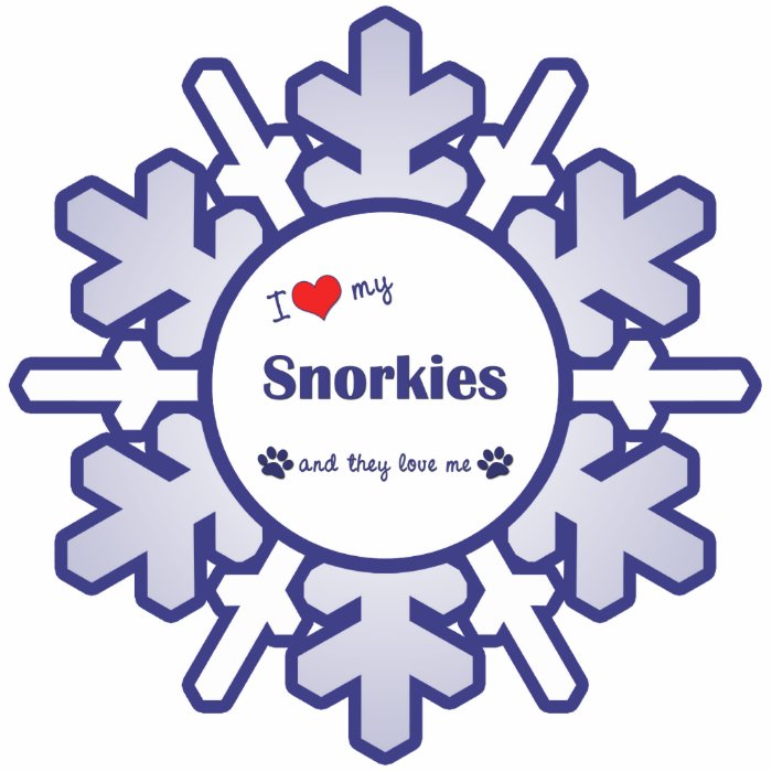 I Love My Snorkies (Multiple Dogs) Photo Cutouts