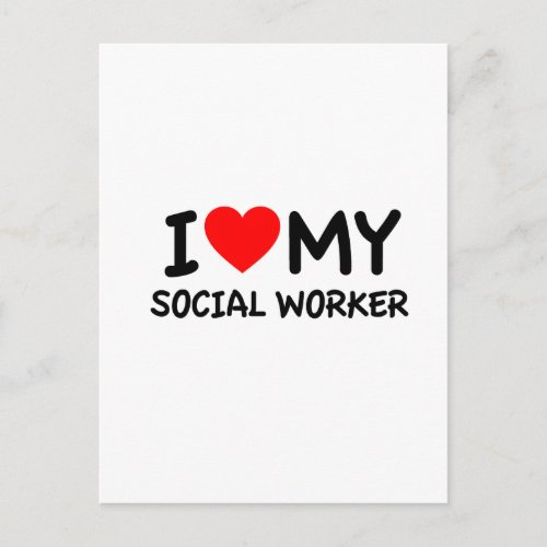 I love my Social Worker Postcard