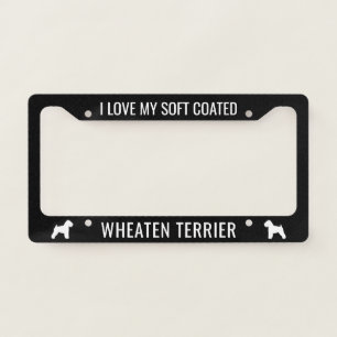 I Love My Soft Coated Wheaten Terrier Custom Dogs License Plate Frame