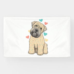 I Love My Soft Coated Wheaten Terrier Dog Heart Banner