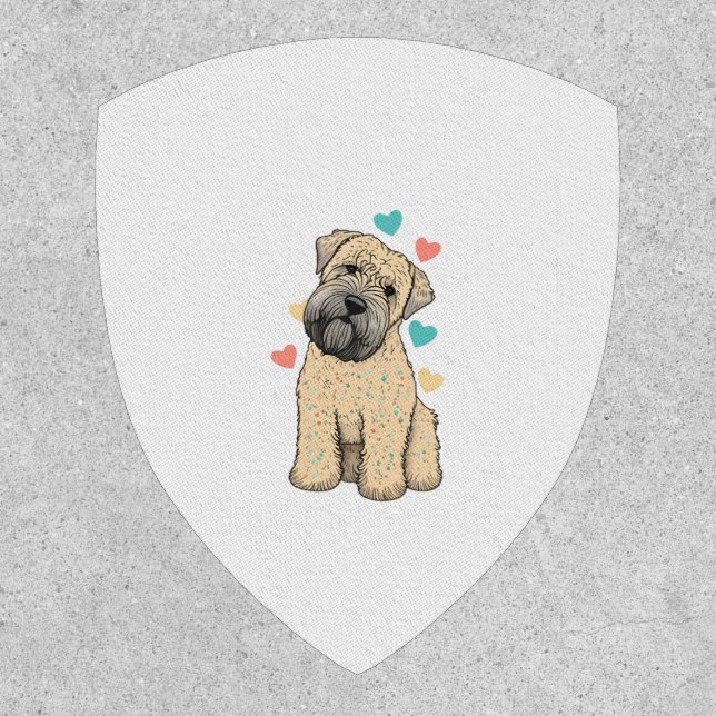 I Love My Soft Coated Wheaten Terrier Dog Heart Patch (Front)