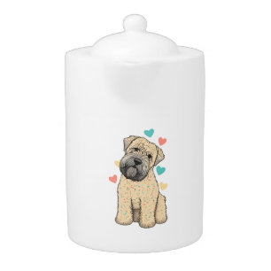 I Love My Soft Coated Wheaten Terrier Dog Heart Teapot
