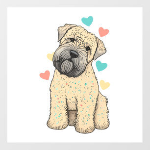 I Love My Soft Coated Wheaten Terrier Dog Heart Wall Decal