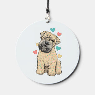 I Love My Soft Coated Wheaten Terrier Dog Heart Wind Chime