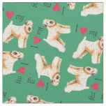 I Love my Soft Coated Wheaten Terrier Fabric