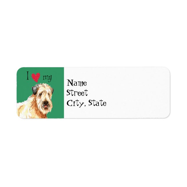 I Love my Soft Coated Wheaten Terrier Label (Front)