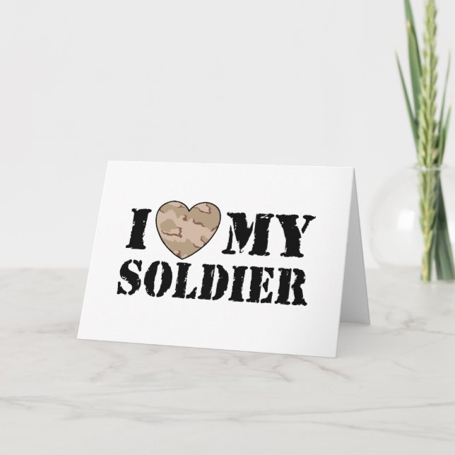 I Love My Soldier Card (Front)