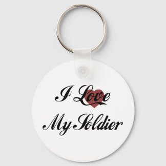 I Love my Soldier Keychain
