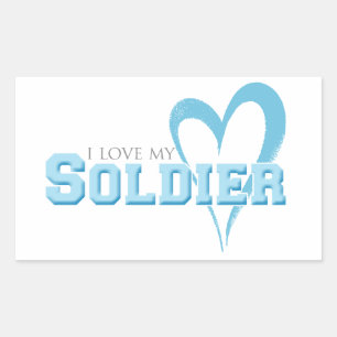 I love my Soldier Rectangular Sticker