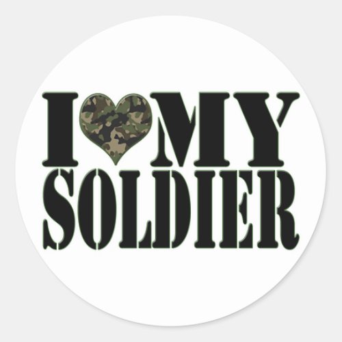 I Love My Soldier Sticker