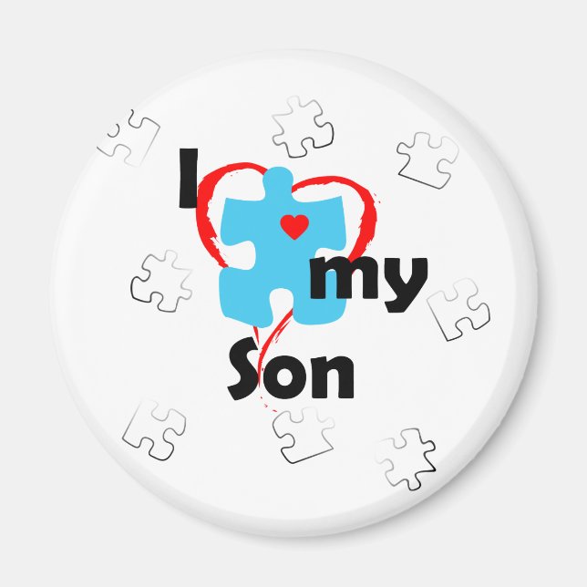 I Love My Son  - Autism Magnet (Front)