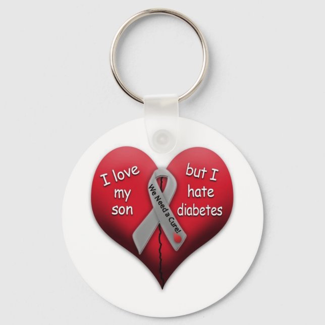 I love my son but Hate Diabetes Keychain (Front)