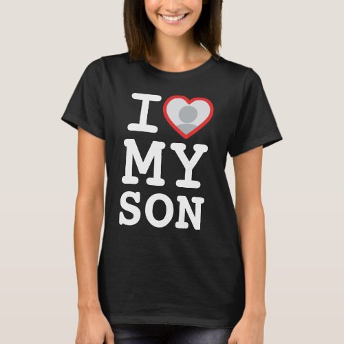 I love my son heart photo  Proud Mom T_Shirt