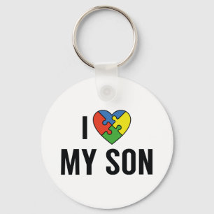 I Love My Son Keychain