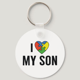 I Love My Son Keychain