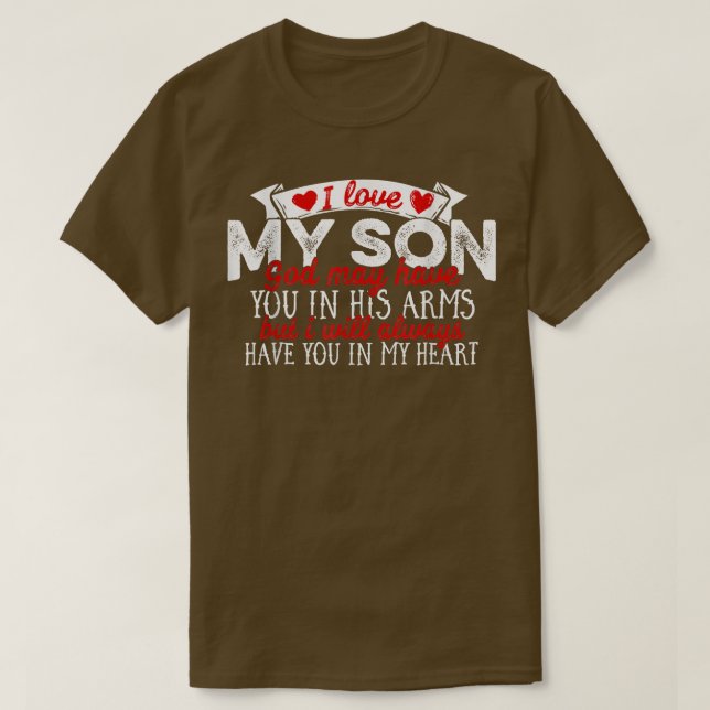 I Love My Son Memorial  T-Shirt (Design Front)