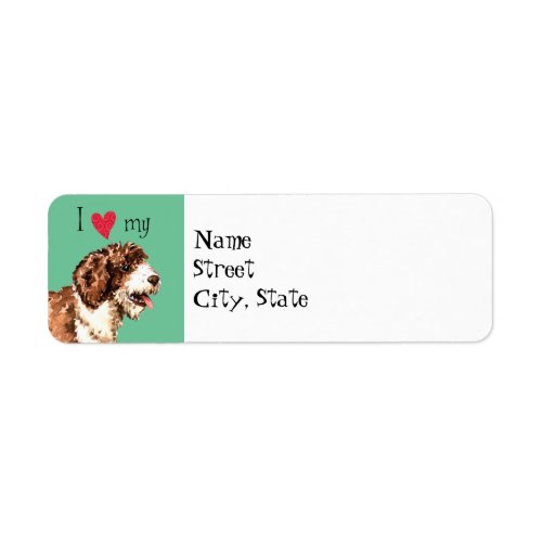 I Love my Spanish Water Dog Label