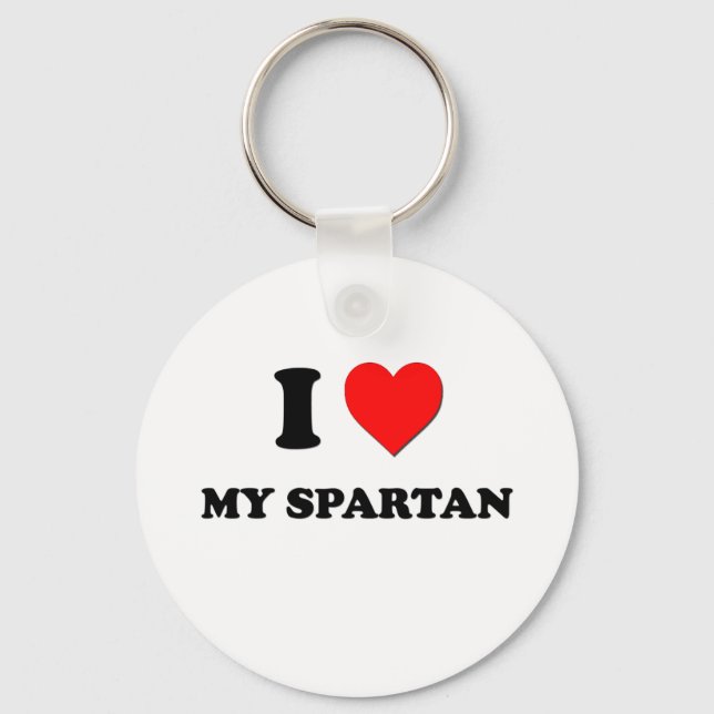 I love My Spartan Keychain (Front)