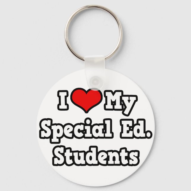 I Love My Special Ed. Students Keychain (Front)