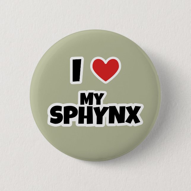 I love my Sphynx cat Button (Front)