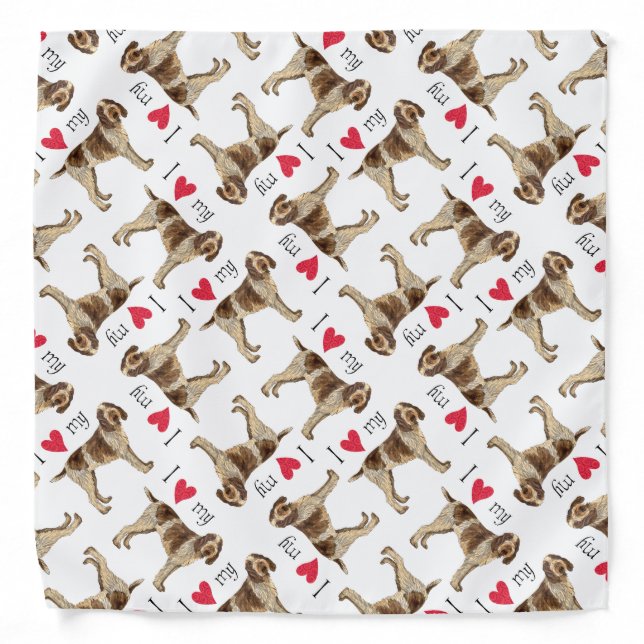 I Love my Spinone Italiano Bandana (Front)