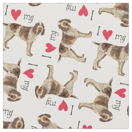 I Love my Spinone Italiano Fabric