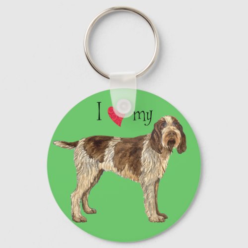 I Love my Spinone Italiano Keychain