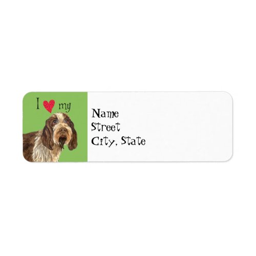 I Love my Spinone Italiano Label