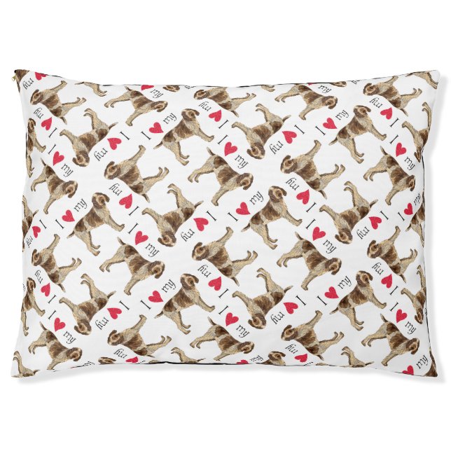 I Love my Spinone Italiano Pet Bed (Front)