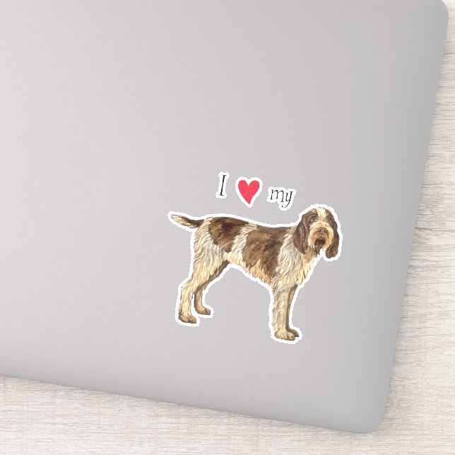 I Love my Spinone Italiano Vinyl Sticker (Detail)