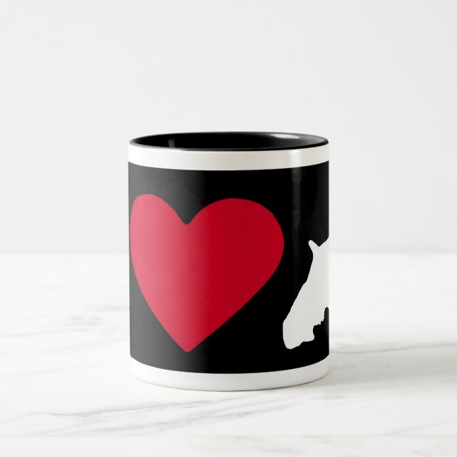 "I Love my Springer Spaniel" Two-Tone Coffee Mug (Center)