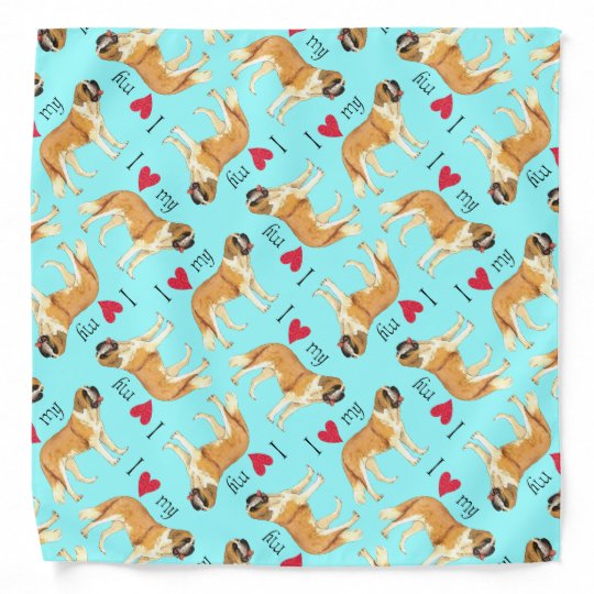 I Love my St. Bernard Bandana