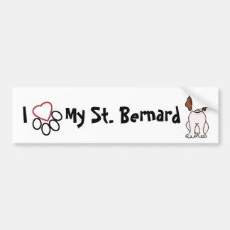 I Love My St. Bernard Bumper Sticker