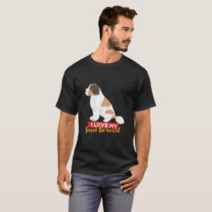 I Love My St Bernard Cute Dog Lover Puppy Owner T-Shirt