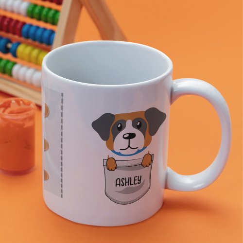 I Love My St Bernard Dog Pet Glowing Heart Coffee Mug