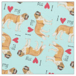 I Love my St. Bernard Fabric
