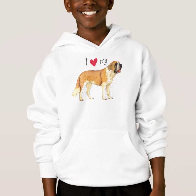 I Love my St. Bernard Hoodie (Front)