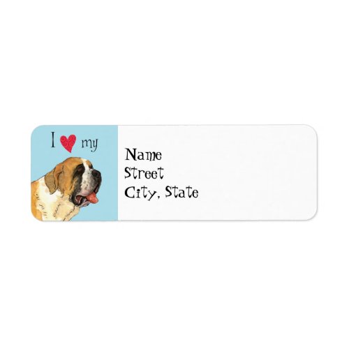 I Love my St Bernard Label