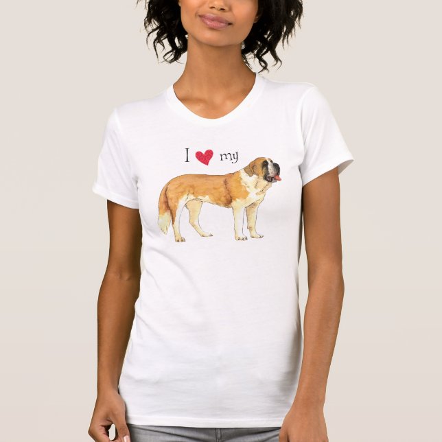 I Love my St. Bernard T-Shirt (Front)