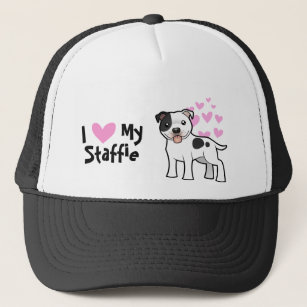 I Love My Staffordshire Bull Terrier Trucker Hat