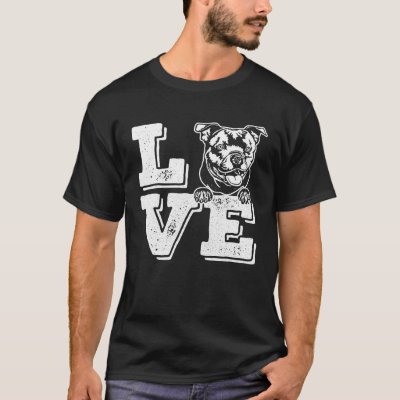 I Love My Staffordshire Bull Terriers Mom and Dad T-Shirt