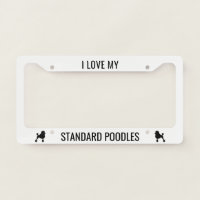 I Love My Standard Poodles Dog Silhouettes Custom