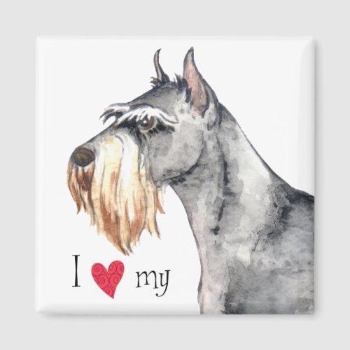 I Love my Standard Schnauzer Magnet