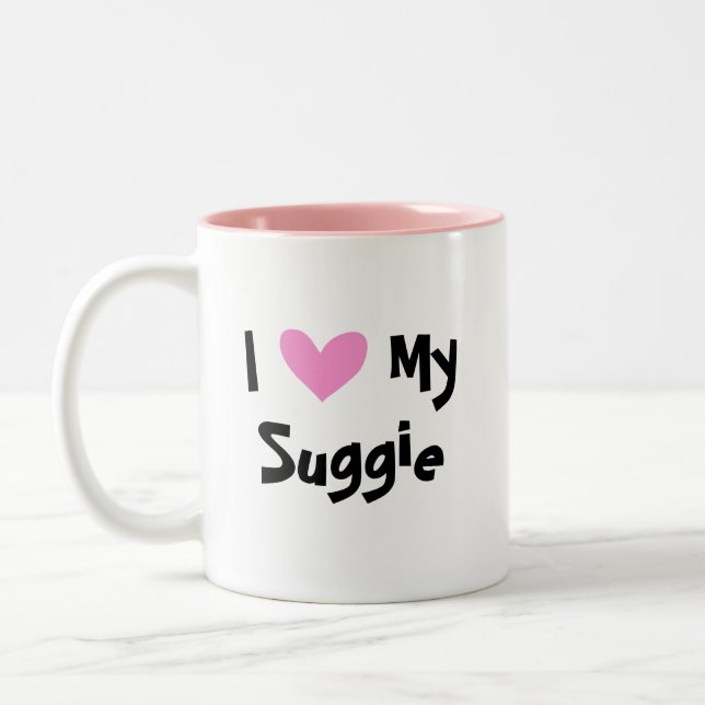 I Love My Sugar Glider Two-Tone Coffee Mug (Left)