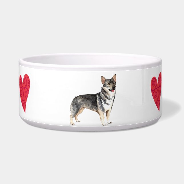 I Love my Swedish Vallhund Bowl (Right)