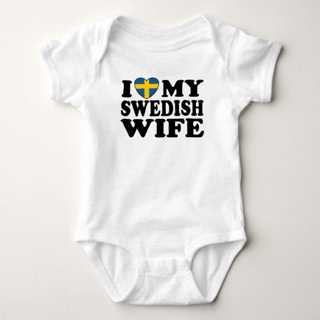 I Love My Swedish Wife T-Shirt (Front)