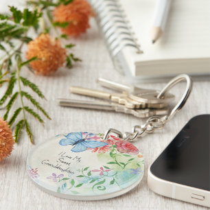 I Love My Sweet Granddaughter  Keychain