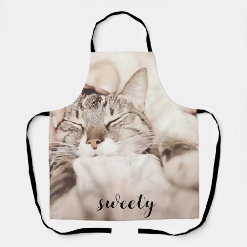 I love my sweet little cat photo apron